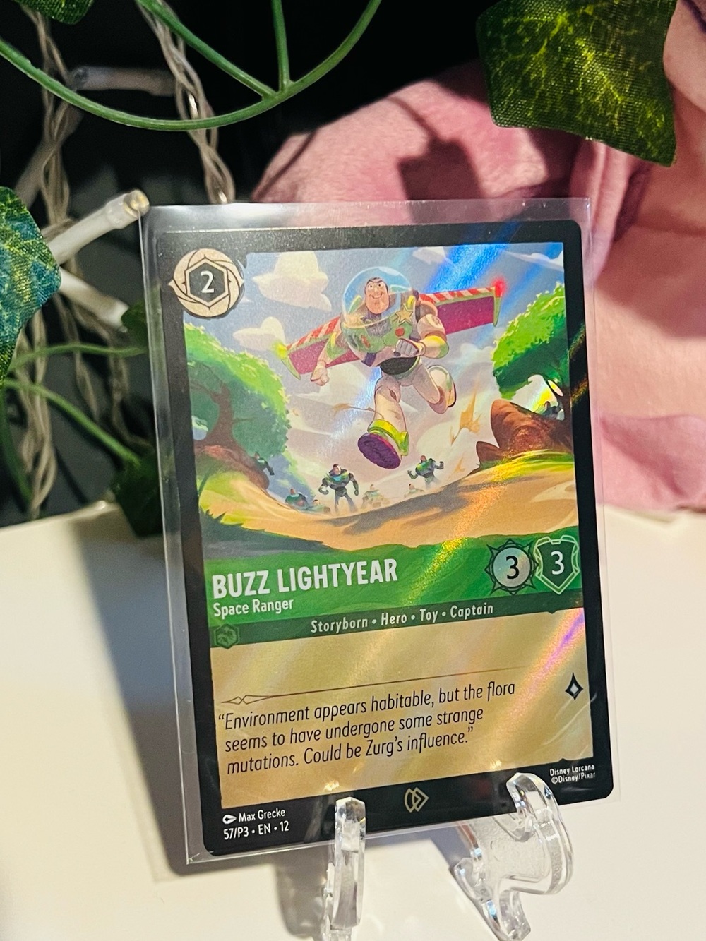 Disney Lorcana Buzz Lightyear Trading Card — Movie Promo